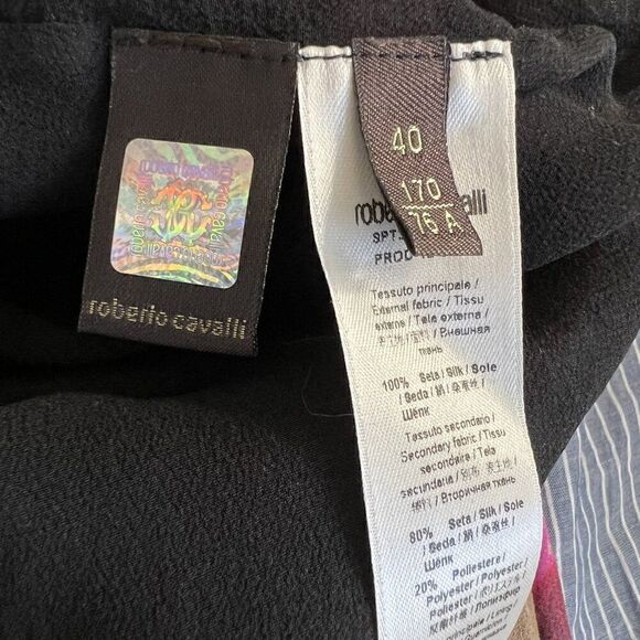 Roberto Cavalli Red Silk Leopard Print Pleated Skirt - Picture 6 of 6